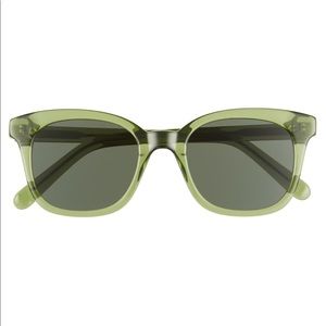Madewell Venice 49mm Flat Frame Sunglasses - Green